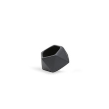 CGB1903BK Small Tilted Geometric Pot - Matte Black