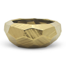 9.25"  x 3.75" Large Gold Geometric Bowl -  8 Pieces