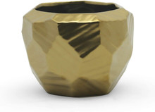 5.1" x 4.1" Medium Gold Geometric Pot - 16 Pieces