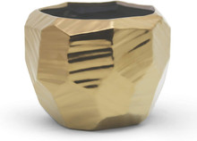 6" x 4.75" Large Gold Geometric Pot - 12 Pieces