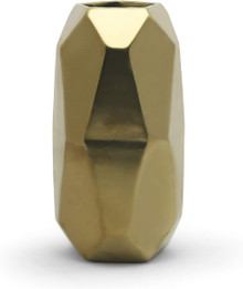 4.1" x 8" Medium Gold Geometric Vase - 16 Pieces