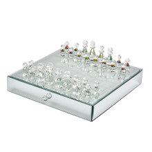 Crystal / Mirrored Chess Set,Silver