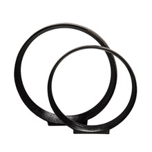 Set of Two 12/14" Aluminum Ring, Black