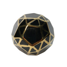 Ceramic Orb 6" Black/Gold