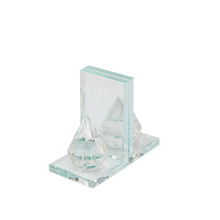 Set of Two Crystal Teardrop Bookends