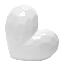 White Ceramic Heart, 11"