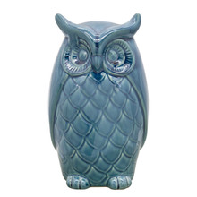 10" Owl Decor, Blue