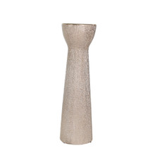 Ceramic 14" Bead Candle Holder,Champagne