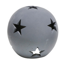 Ceramic 12" Star Orb, Matte Gray
