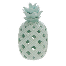 Ceramic 11"H Pineapple Decor, Green