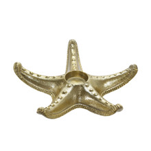 Metal 9" Starfish Tealight Holder, Gold