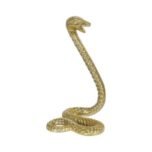 Metal 10"H Snake, Gold
