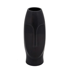 14"H Face Vase, Black