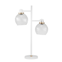 Metal 28" 2-Light Table Lamp,Matte White