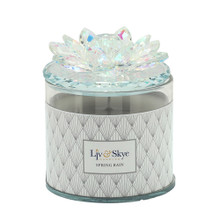 Crystal 5" Scented Soy Candle Lotus Box, Rainbow