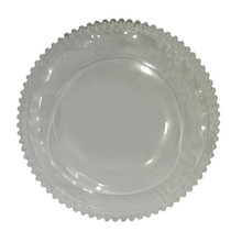 Case of 12 Beaded Glass Charger Plates - Clear, 12.8"