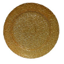 Case of 12 Glass Charger Plates - Gold, 13"