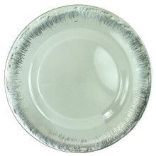 Case of 12 Silver Foil Glass Charger Plates, 13"