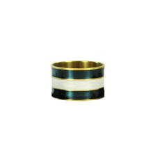 Case of 24 Sets - Mop Enameled Gold Tag 4 Piece Napkin Ring Set (96 Napkin Rings)