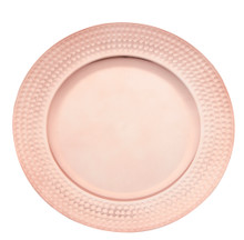 Case of 24 Classic Hammer Edge Plastic Charger Plate 13" - Rose Gold