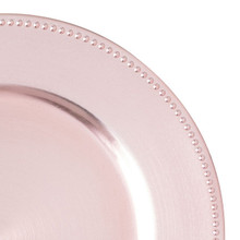 Case of 24 Beaded Edge Melamine Charger Plate 13" - Blush