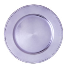 Case of 24 Beaded Edge Plastic Charger Plate 13" - Lavender