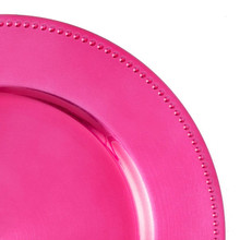 Case of 24 Beaded Edge Melamine Charger Plate 13" - Magenta