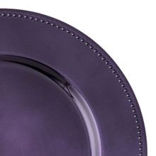 Case of 24 Beaded Edge Melamine Charger Plate 13" - Purple