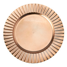 Case of 24 Fluted Edge Melamine Charger Plate 13" - Gold Gloss