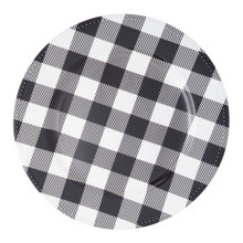 Case of 24 Buffalo Check Plaid Print Plastic Charger Plate 13"
