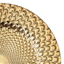 Case of 24 Peacock Melamine Charger Plate 13" - Gold