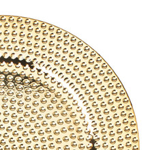 Case of 24 Beaded Melamine Charger Plate 13" - Gold