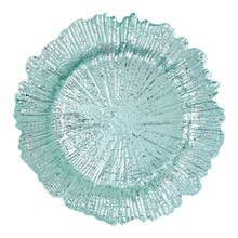 Case of 24 Reef Plastic Charger Plate 13" - Aqua