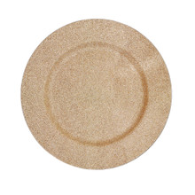 Case of 24 Glitter Plastic Charger Plate 13" - Gold
