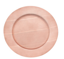 Case of 24 Pinstripe Plastic Charger Plate 13" - Rose Gold