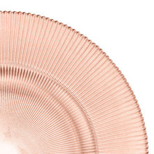 Case of 8 Glass Charger Plate 13" - Rose Gold