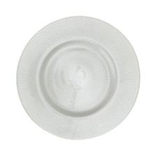 Case of 8 Glass Charger Plate 13" - White
