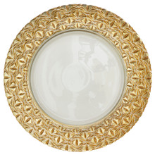 Case of 8 Glass Abstract Charger Plate 13" - Gold