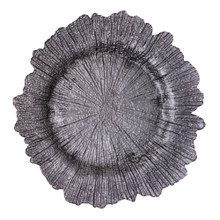 Case of 8 Glass Reef Charger Plate 13" - Charcoal