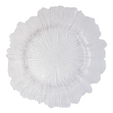 Case of 8 Glass Reef Charger Plate 13" - Clear
