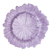 Case of 8 Glass Reef Charger Plate 13" - Lavender