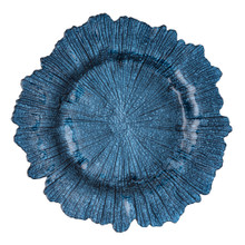 Case of 8 Glass Reef Charger Plate 13" - Navy
