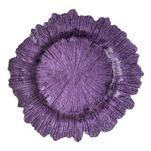 Case of 8 Glass Reef Charger Plate 13" - Purple
