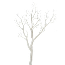 Case of 12 Manzanita Glitter Tree Branch 30"- White