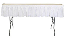 8 ft Serpentine Bar Skirt - White (30 H X 13' L) "