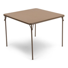 Card Table with Vinyl Top-Beige
