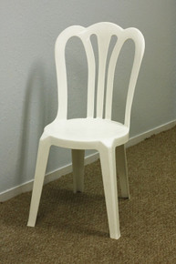 Pack of 10 White Cafe Vienna Chairs - Commercial Grade Stackable Resin Event Wedding Chairs