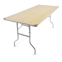 TitanPRO™ Heavy Duty Birchwood Folding Banquet Table - 6' x 30''