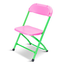 Children's Poly / Plastic Folding Chair - Lime Green