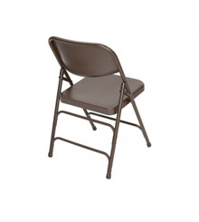 Titan Series Premium Triple-Braced Steel Folding Chair - Brown